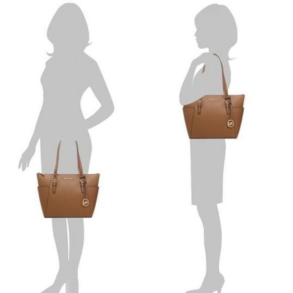 MICHAEL KORS CHARLOTTE LARGE TOP ZIP TOTE LUGGAGE - Picture 9 of 15